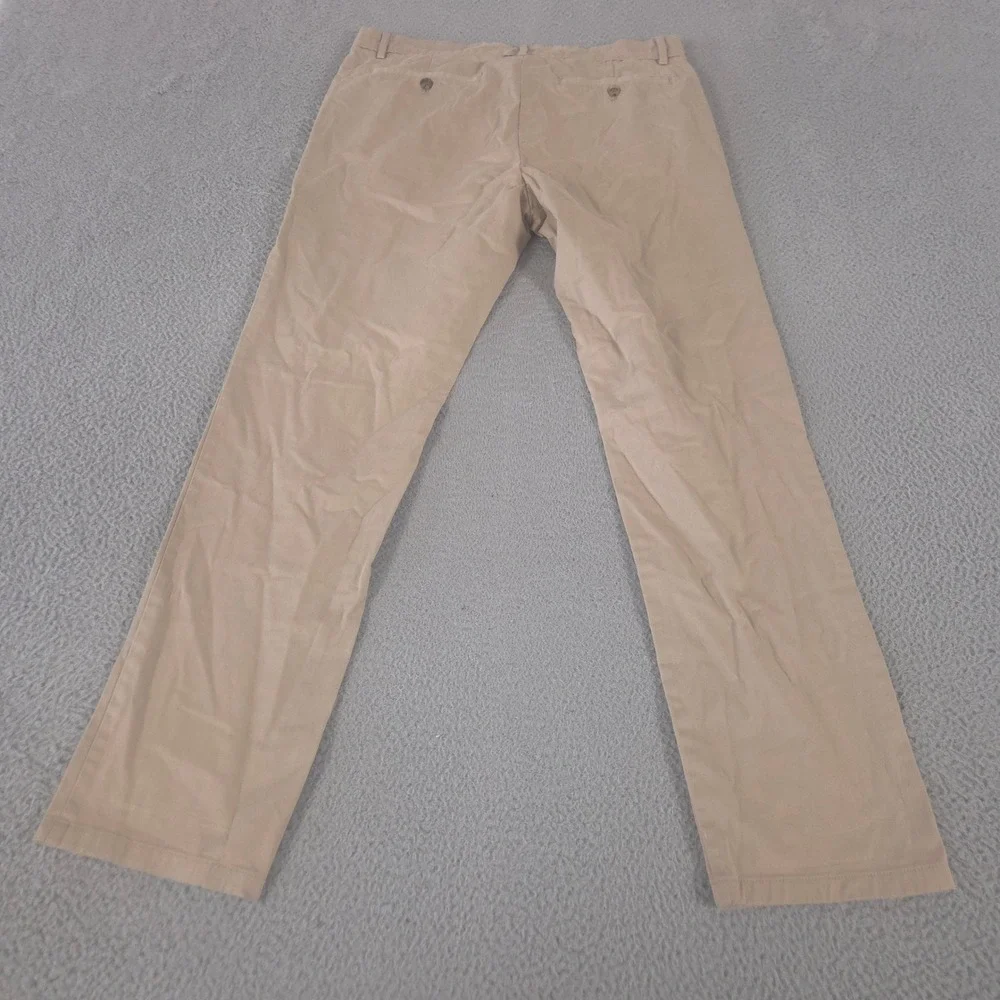 Banana‎ Republic Pants Mens 36x34 Tan Relaxed Tapered Leg Stretch Chino Khakis